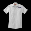 Short Sleeve Striped Industrial Work Shirt Thumbnail